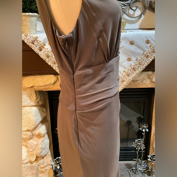 Anne Klein sleeveless embellished ruched dress 12 - Picture 7 of 12
